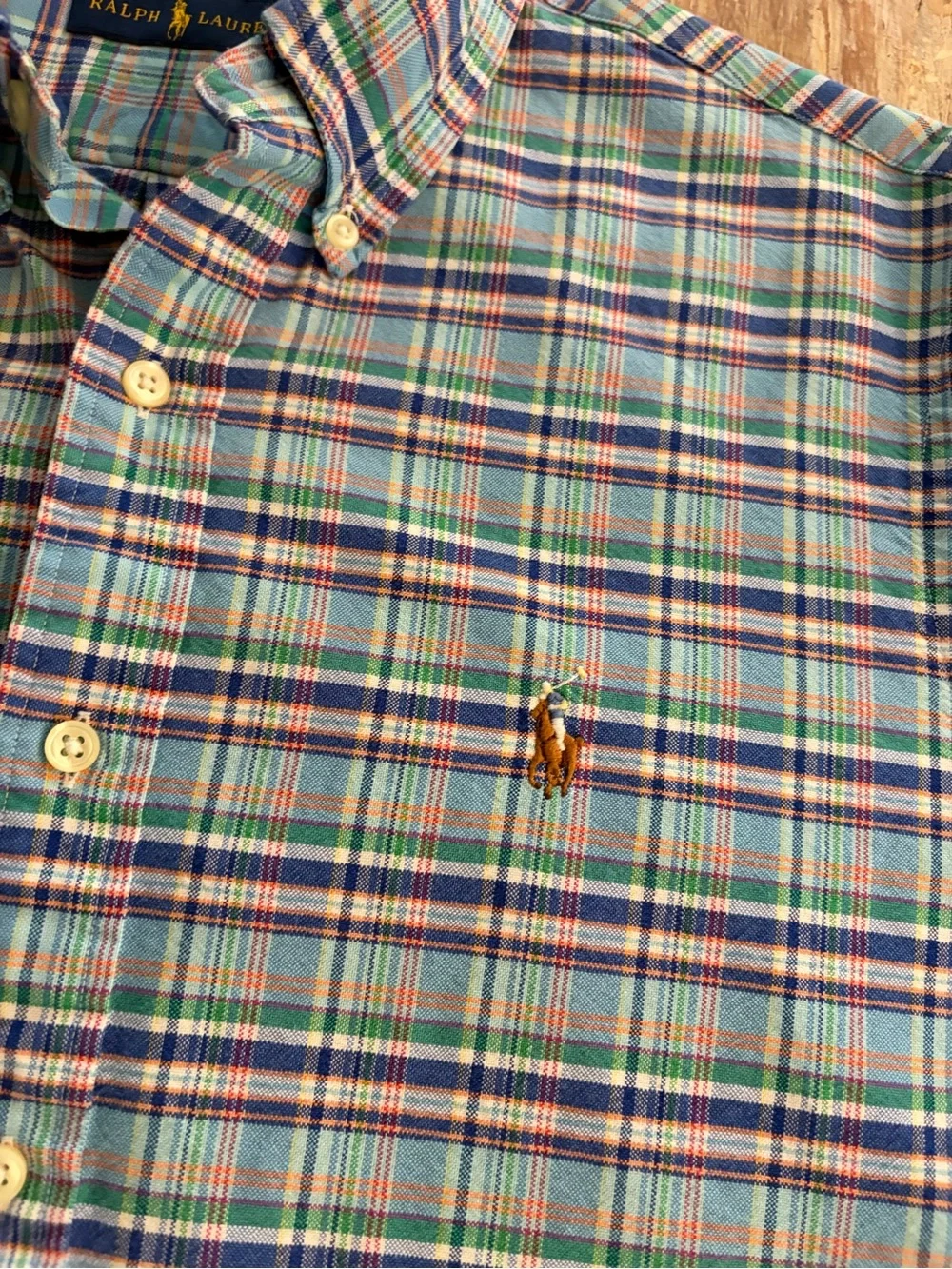 Polo Ralph Lauren‎ Plaid Button Down Shirt Size Medium Long Sleeve Preppy Pony